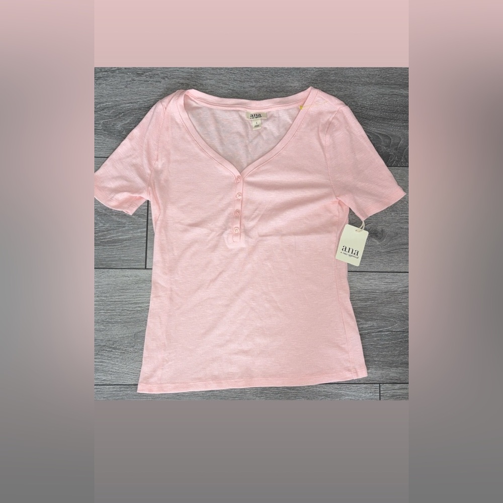 A New Approach Ana Short Sleeved Vneck Top Size Small English Rose Pink New Tags